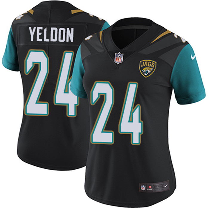  Jaguars 24 T.J. Yeldon Black Alternate Women Vapor Untouchable Limited Jersey