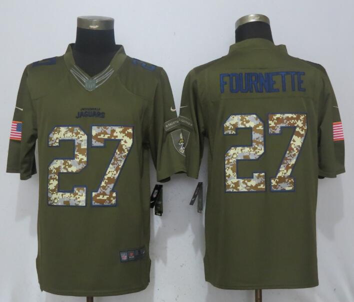  Jaguars 27 Leonard Fournette Green Salute To Service Limited Jersey