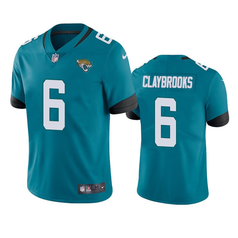 Nike Jaguars 6 Chris Claybrooks Teal Vapor Untouchable Limited Jersey