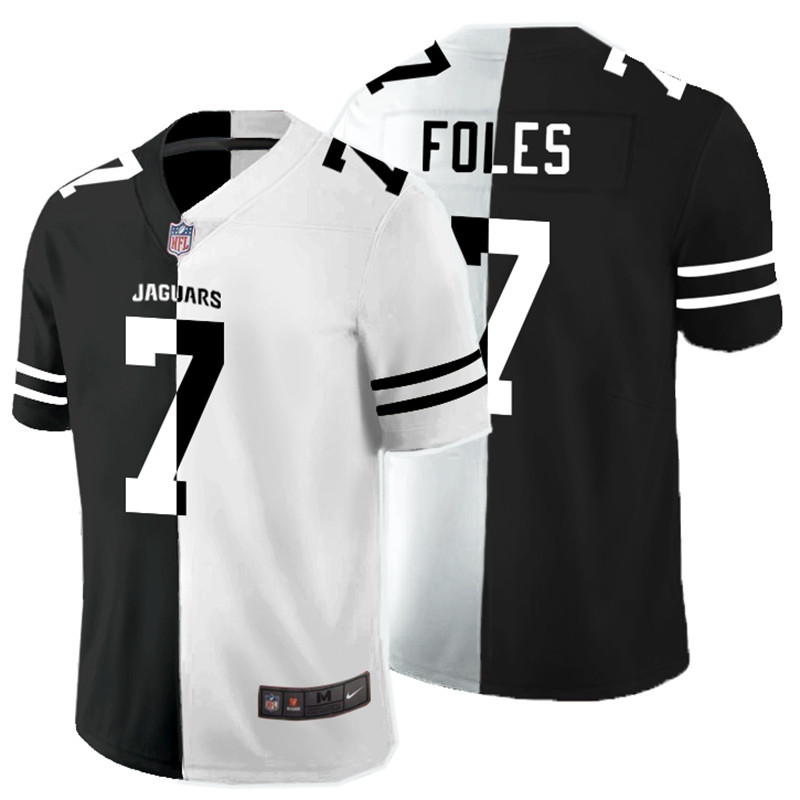 Nike Jaguars 7 Nick Foles Black And White Split Vapor Untouchable Limited Jersey