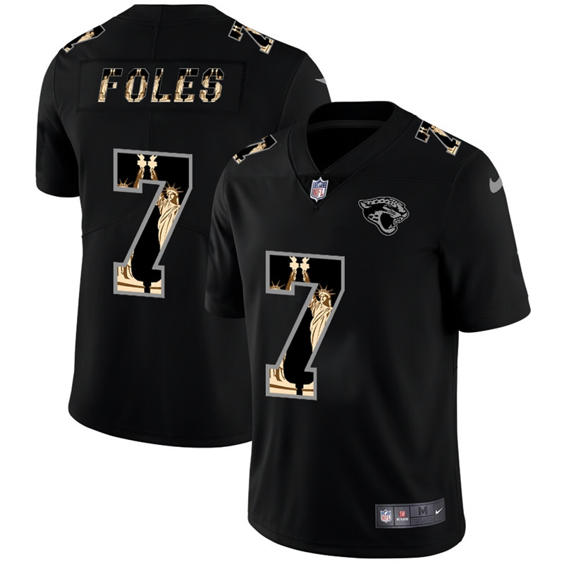 Nike Jaguars 7 Nick Foles Black Statue of Liberty Limited Jersey