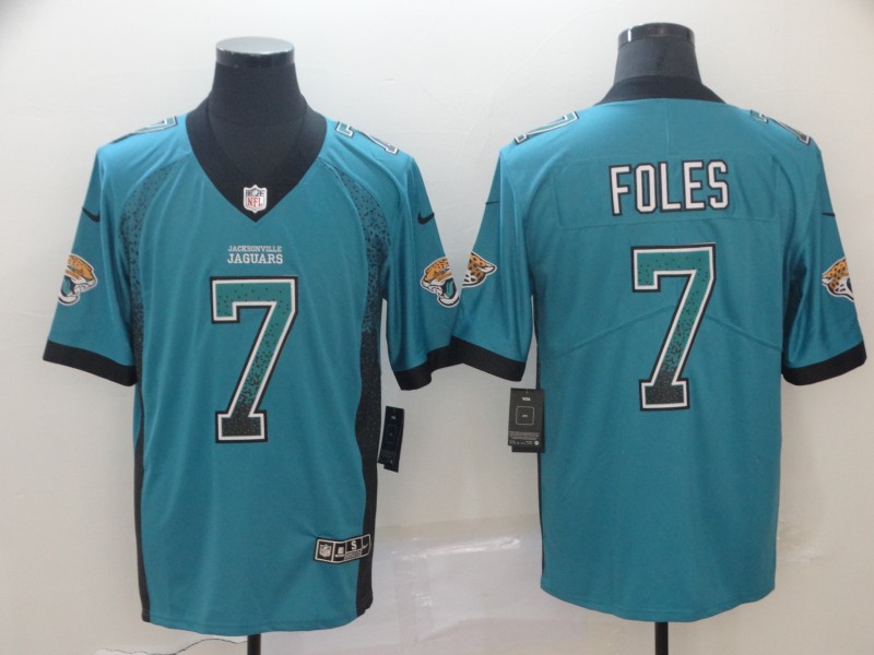 Nike Jaguars 7 Nick Foles Teal Drift Fashion Limited Jersey