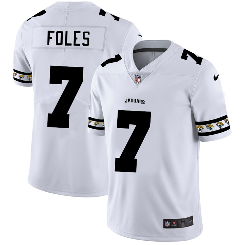 Nike Jaguars 7 Nick Foles White Team Logos Fashion Vapor Limited Jersey