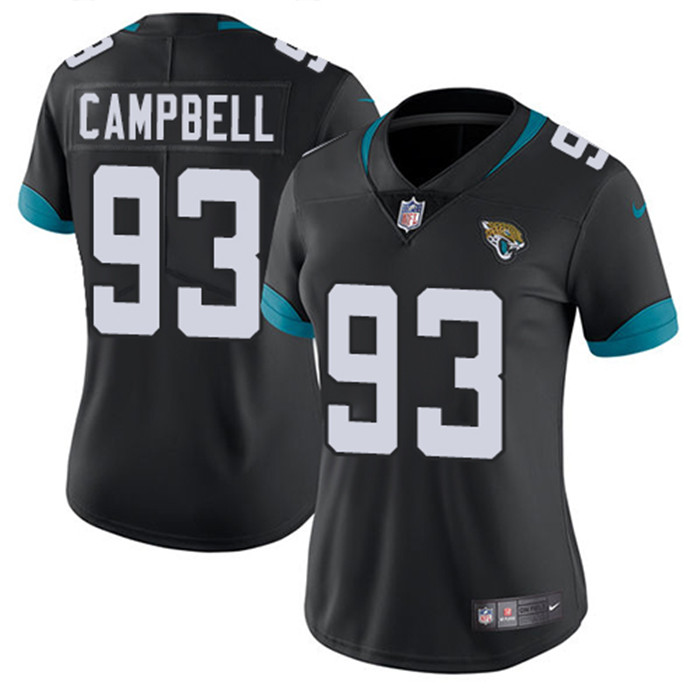  Jaguars 93 Calais Campbell Jr. Black Women New 2018 Vapor Untouchable Limited Jersey