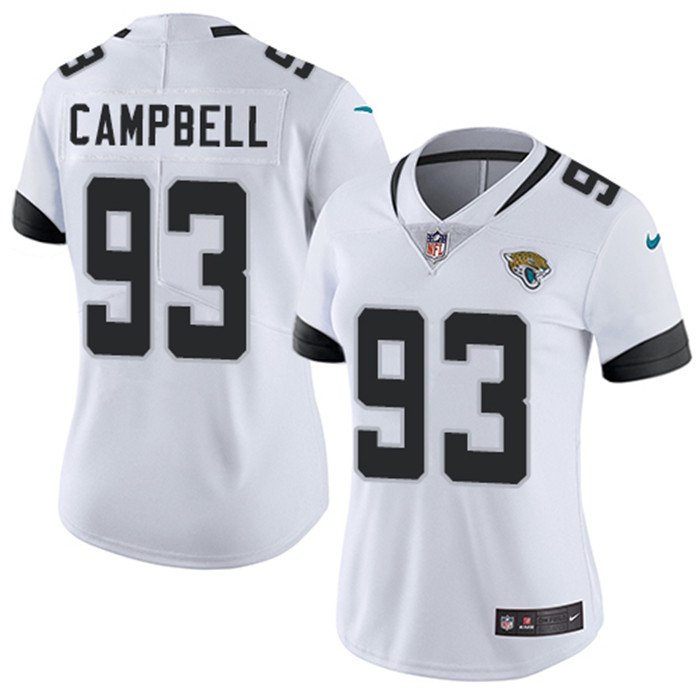  Jaguars 93 Calais Campbell Jr. White Women New 2018 Vapor Untouchable Limited Jersey