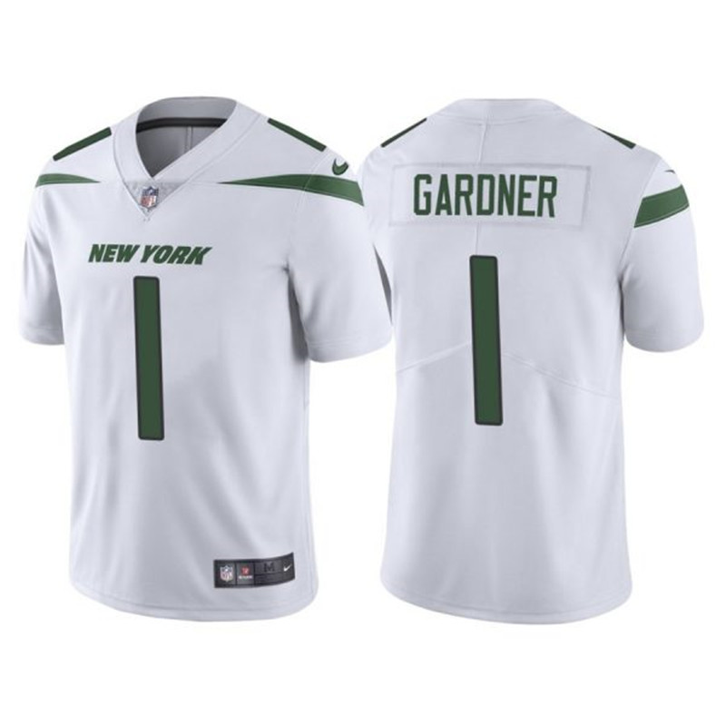 Nike Jets 1 Ahmad Gardner White 2022 NFL Draft Vapor Untouchable Limited Jersey