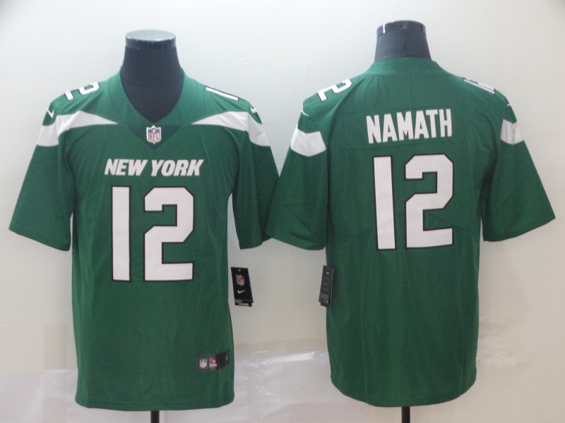 Nike Jets 12 Joe Namath Green New 2019 Vapor Untouchable Limited Jersey