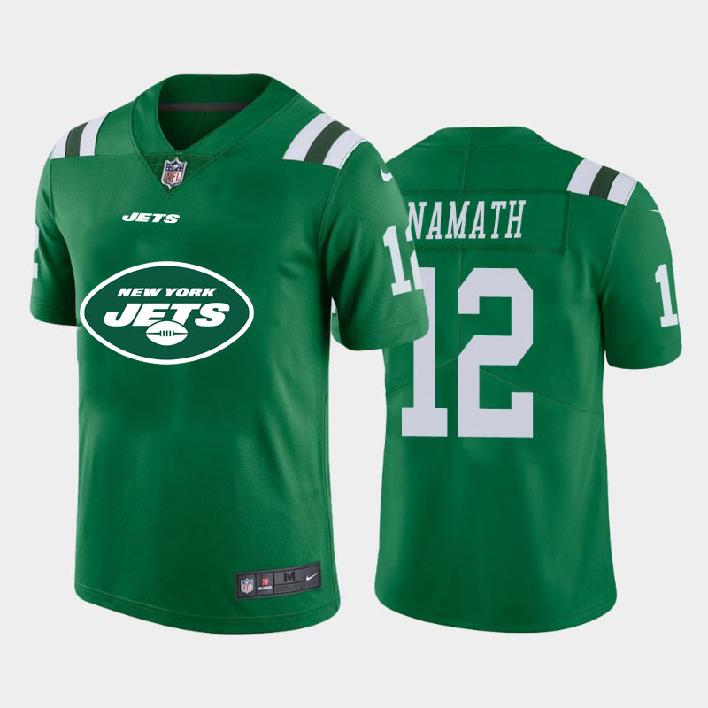 Nike Jets 12 Joe Namath Green Team Big Logo Vapor Untouchable Limited Jersey