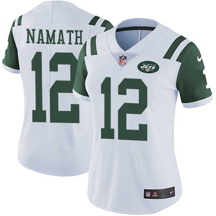  Jets 12 Joe Namath White Women Vapor Untouchable Limited Jersey