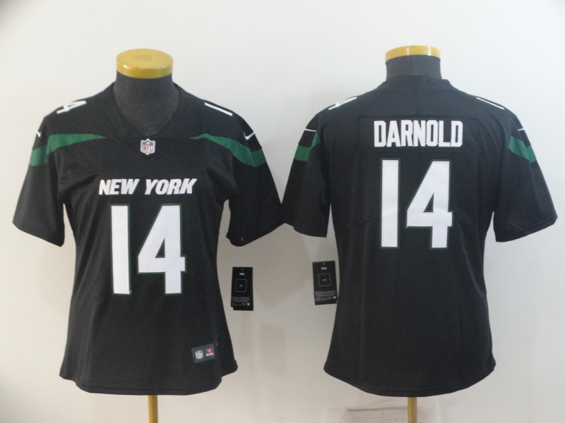 Nike Jets 14 Sam Darnold Black Women New 2019 Vapor Untouchable Limited Jersey