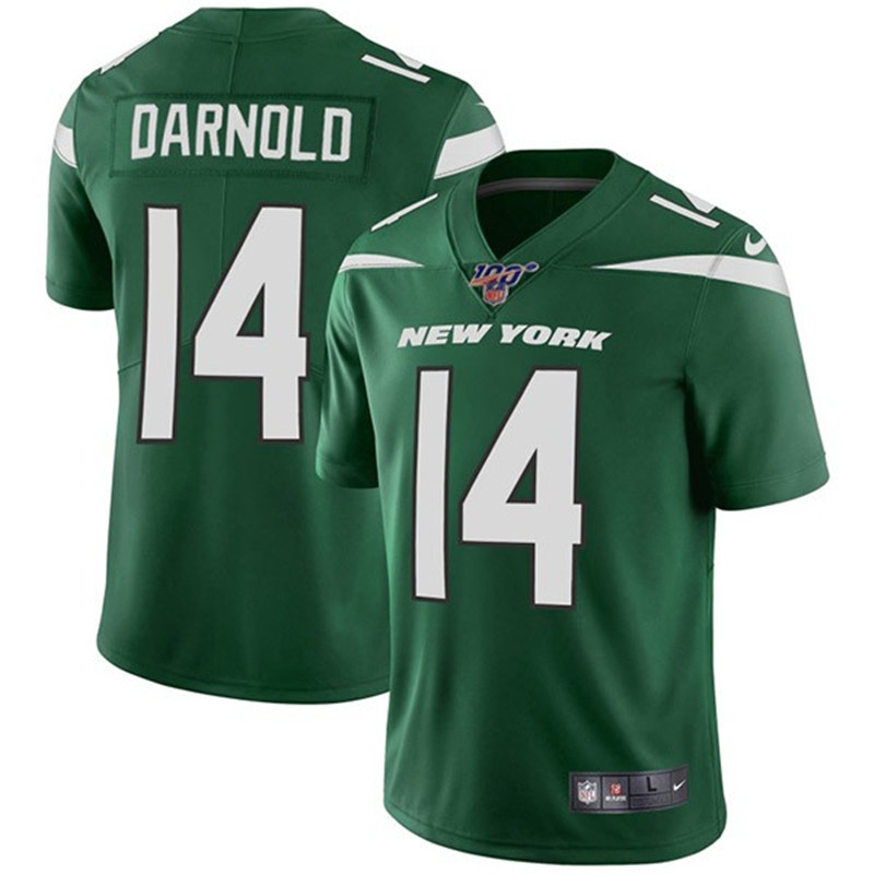 Nike Jets 14 Sam Darnold Green 100th Season Vapor Untouchable Limited Jersey