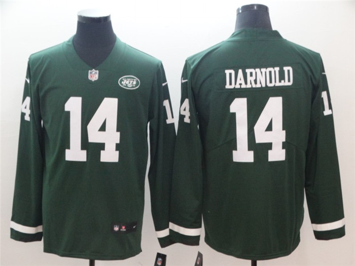  Jets 14 Sam Darnold Green Therma Long Sleeve Jersey