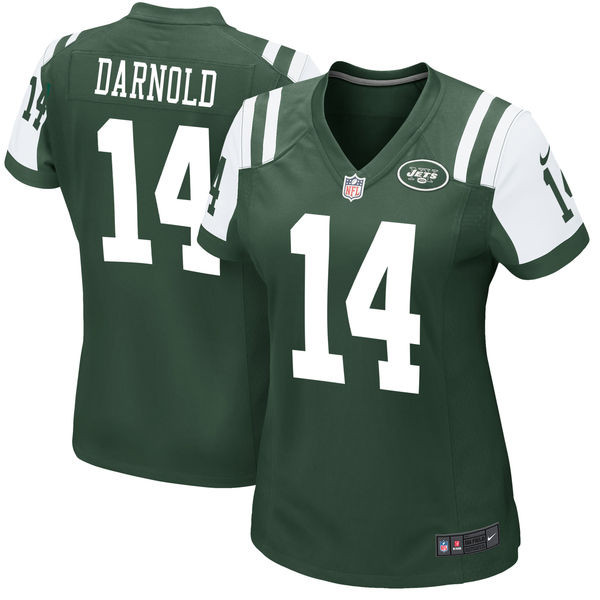  Jets 14 Sam Darnold Green Women 2018 Draft Pick Game Jersey