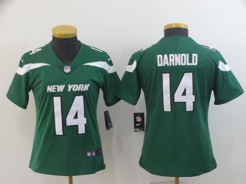 Nike Jets 14 Sam Darnold Green Women New 2019 Vapor Untouchable Limited Jersey