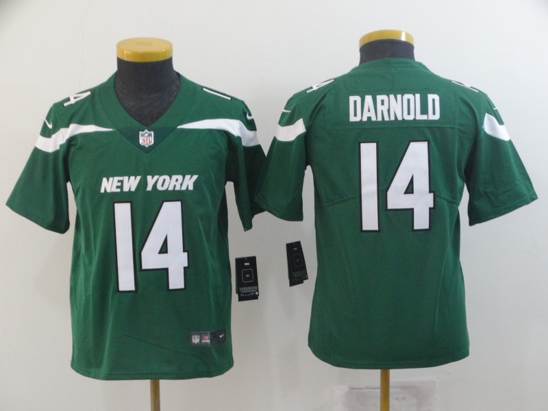 Nike Jets 14 Sam Darnold Green Youth New 2019 Vapor Untouchable Limited Jersey