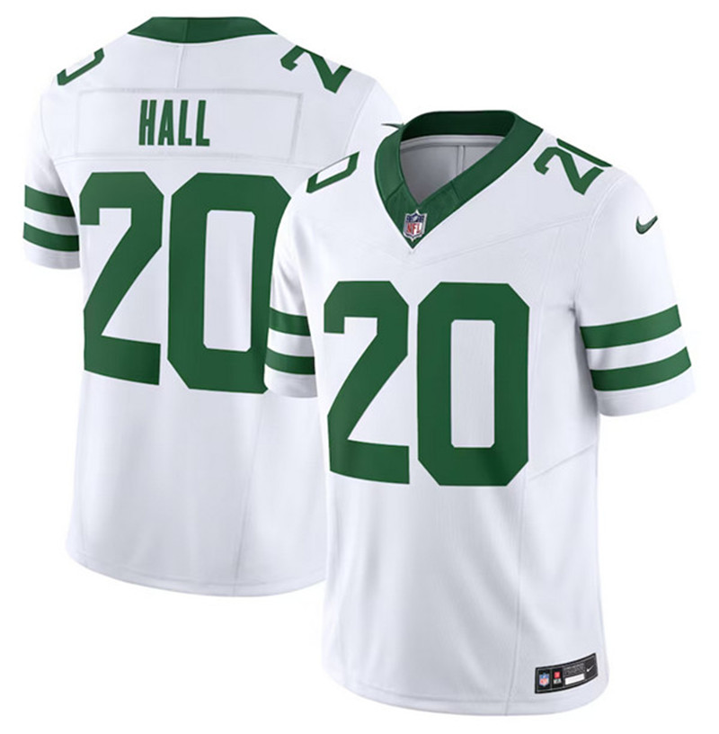 Nike Jets 20 Breece Hall White Legacy Vapor F.U.S.E. Limited Jersey