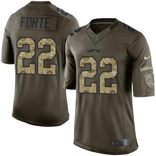  Jets 22 Matt Forte Green Men Stitched NFL Limited Salute to Service Jersey
