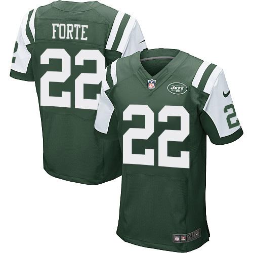  Jets 22 Matt Forte Green Team Color Men's Stitched NFL Elite Jersey