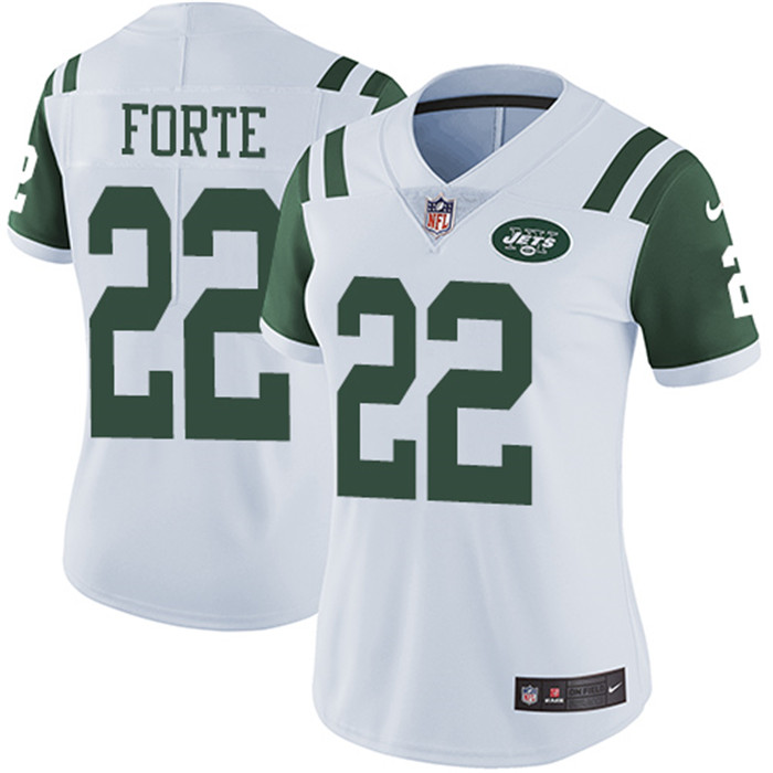  Jets 22 Matt Forte White Women Vapor Untouchable Limited Jersey