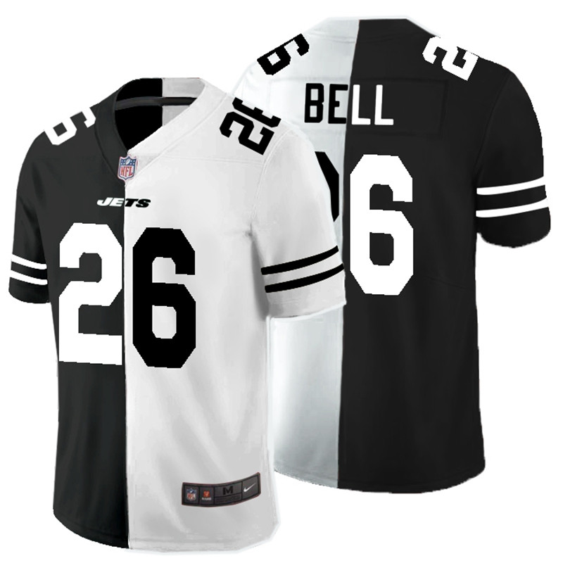 Nike Jets 26 Le'Veon Bell Black And White Split Vapor Untouchable Limited Jersey