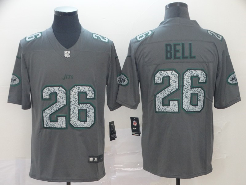 Nike Jets 26 Le'Veon Bell Gray Camo Vapor Untouchable Limited Jersey