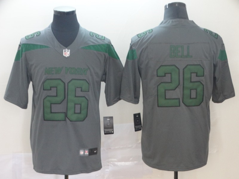Nike Jets 26 Le'Veon Bell Gray Inverted Legend Limited Jersey