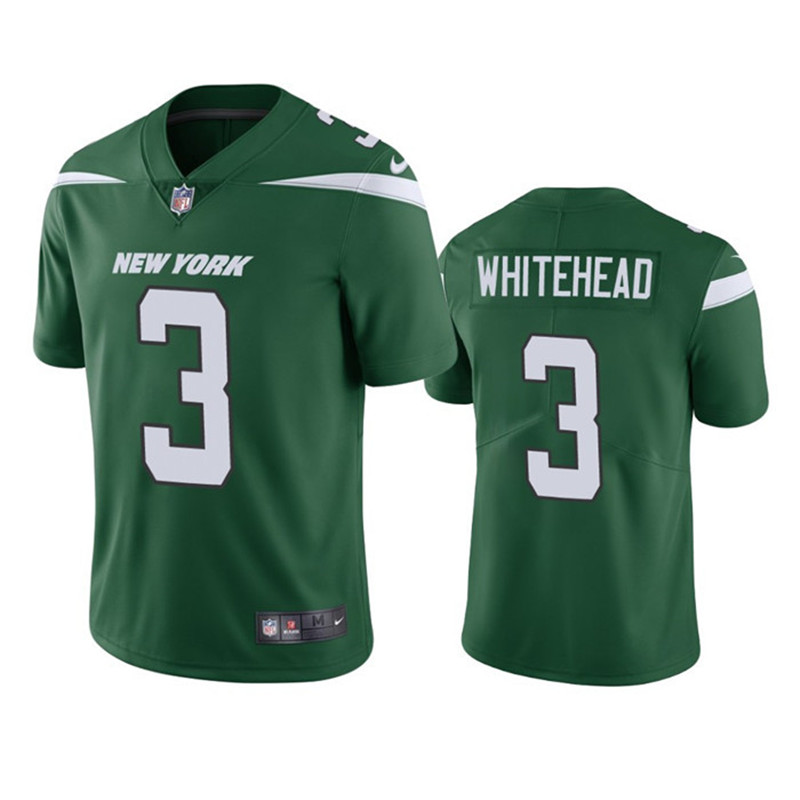 Nike Jets 3 Jordan Whitehead Green Vapor Untouchable Limited Jersey