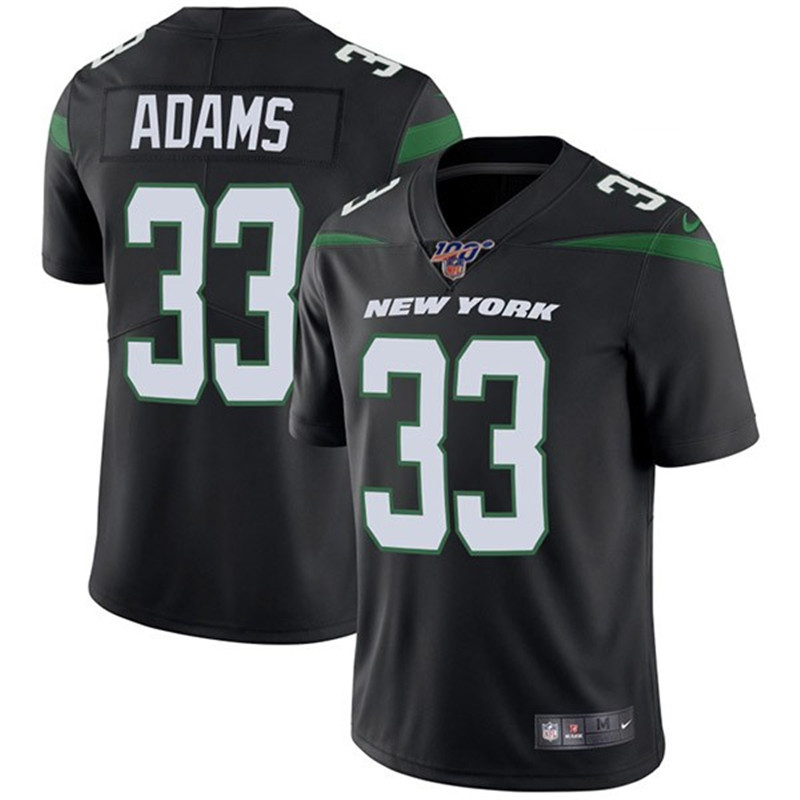 Nike Jets 33 Jamal Adams Black 100th Season Vapor Untouchable Limited Jersey