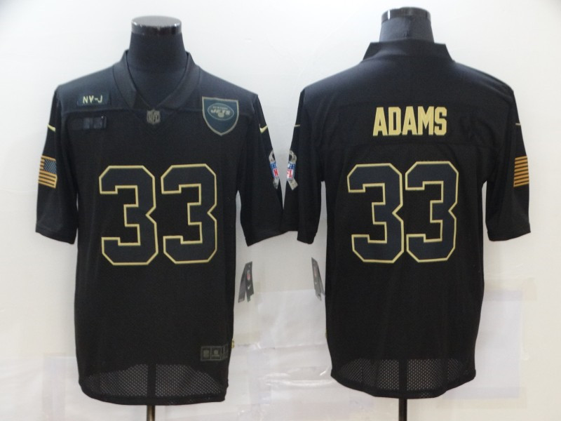Nike Jets 33 Jamal Adams Black 2020 Salute To Service Limited Jersey