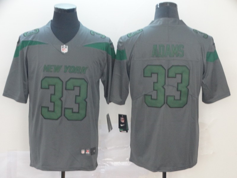 Nike Jets 33 Jamal Adams Gray Inverted Legend Limited Jersey