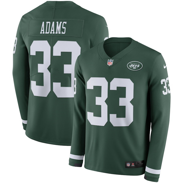  Jets 33 Jamal Adams Green Long Sleeve Limited Jersey