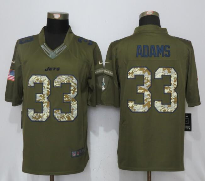  Jets 33 Jamal Adams Green Salute to Service Limited Jersey