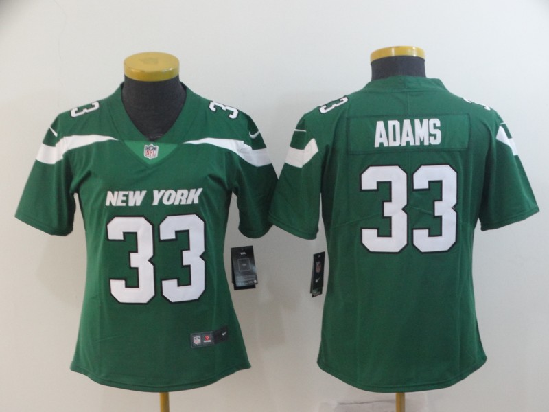 Nike Jets 33 Jamal Adams Green Women New 2019 Vapor Untouchable Limited Jersey