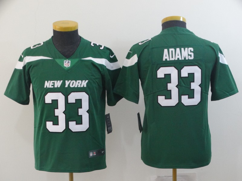 Nike Jets 33 Jamal Adams Green Youth New 2019 Vapor Untouchable Limited Jersey