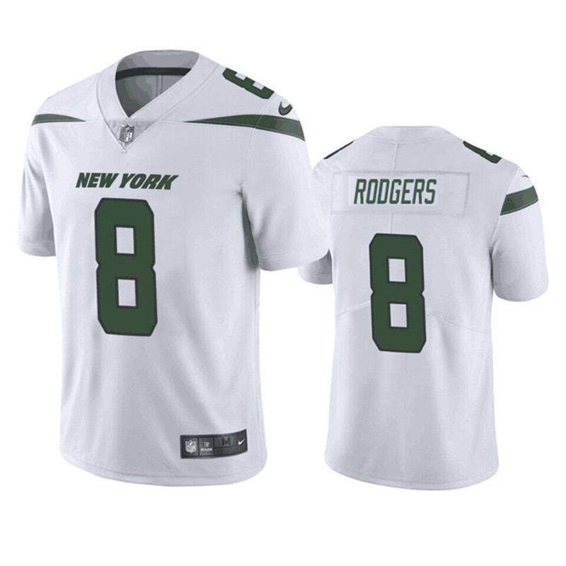 Nike Jets 8 Aaron Rodgers White Vapor Untouchable Limited Jersey