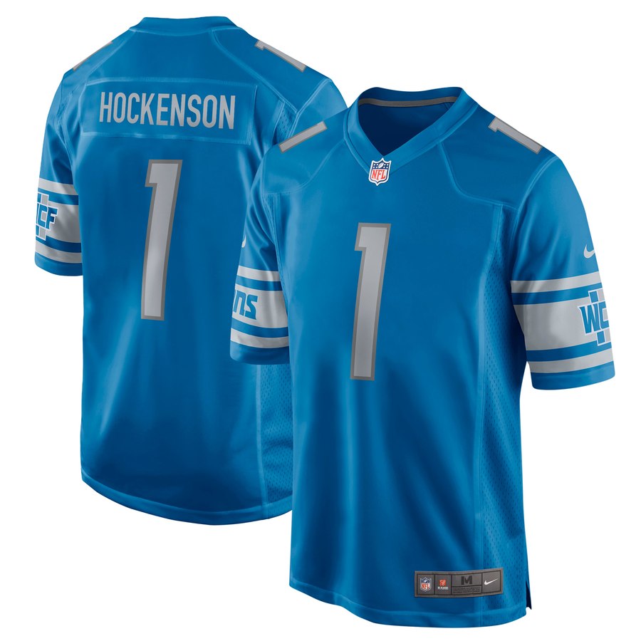 Nike Lions 1 T.J. Hockenson Blue 2019 NFL Draft First Round Pick Vapor Untouchable Limited Jersey