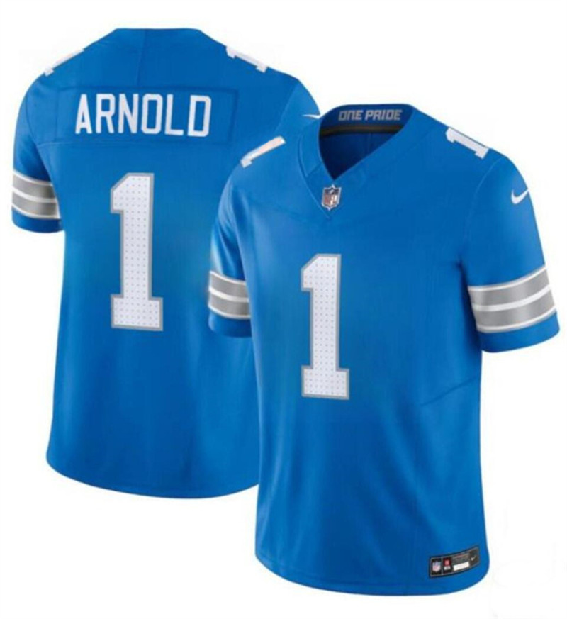 Nike Lions 1 Terrion Arnold Blue 2024 NFL Draft Vapor F.U.S.E. Limited Jersey
