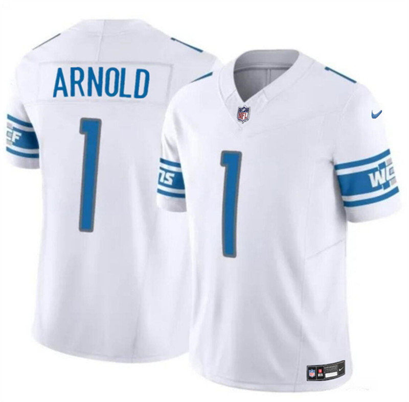 Nike Lions 1 Terrion Arnold White 2024 NFL Draft Vapor Limited Jersey