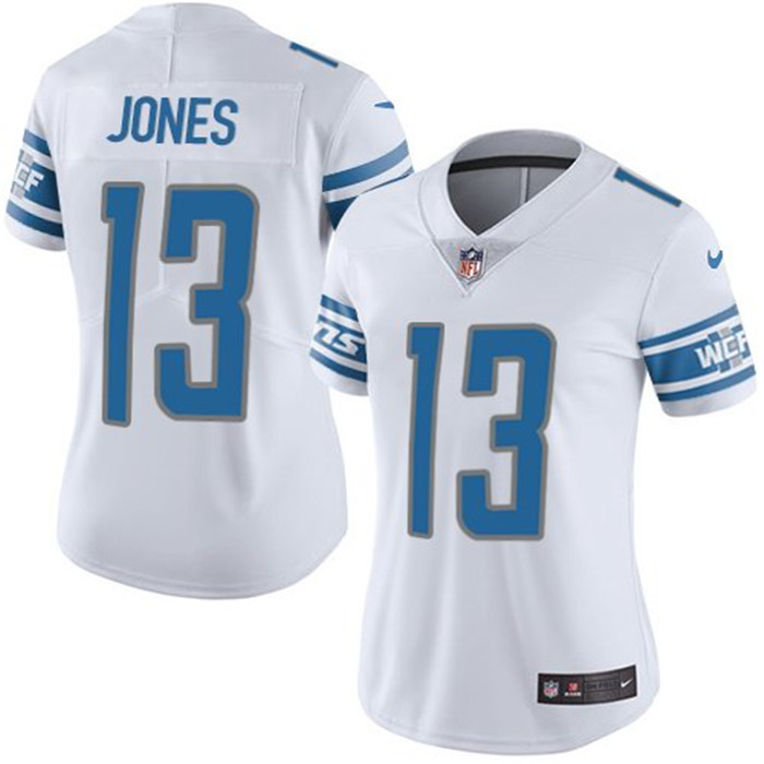  Lions 13 TJ Jones White Women Vapor Untouchable Limited Jersey