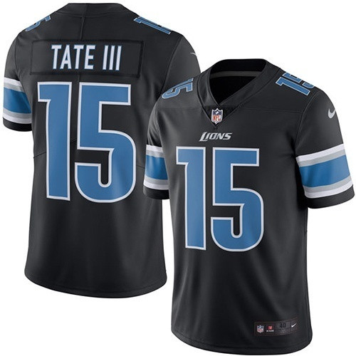  Lions 15 Tate Golden Black Vapor Untouchable Player Limited Jersey