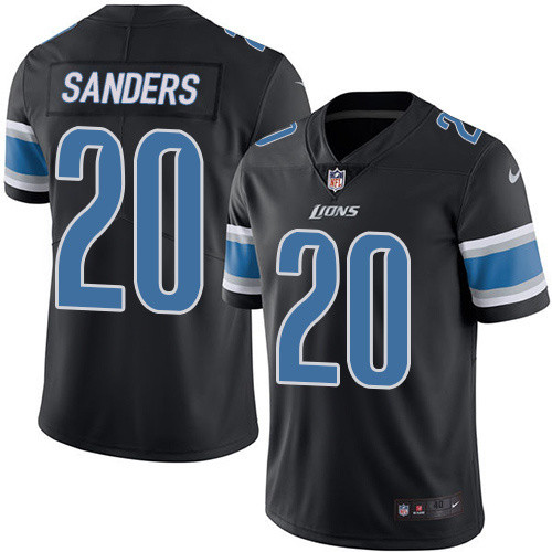  Lions 20 Barry Sanders Black Vapor Untouchable Player Limited Jersey