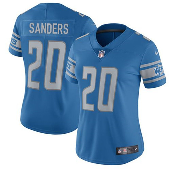  Lions 20 Barry Sanders Blue Women Vapor Untouchable Limited Jersey