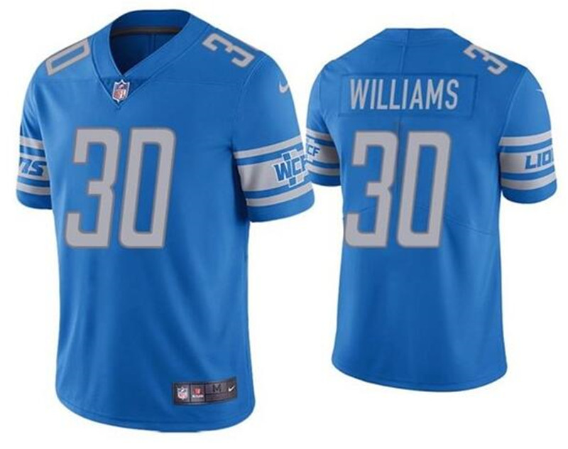 Nike Lions 30 Jamaal Williams Blue Vapor Untouchable Limited Jersey