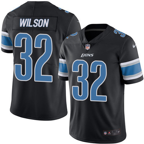  Lions 32 Wilson Tavon Black Vapor Untouchable Player Limited Jersey