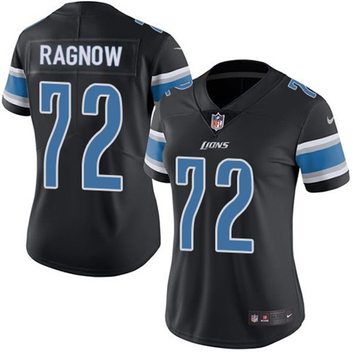  Lions 72 Frank Ragnow Black Color Rush Limited Jersey