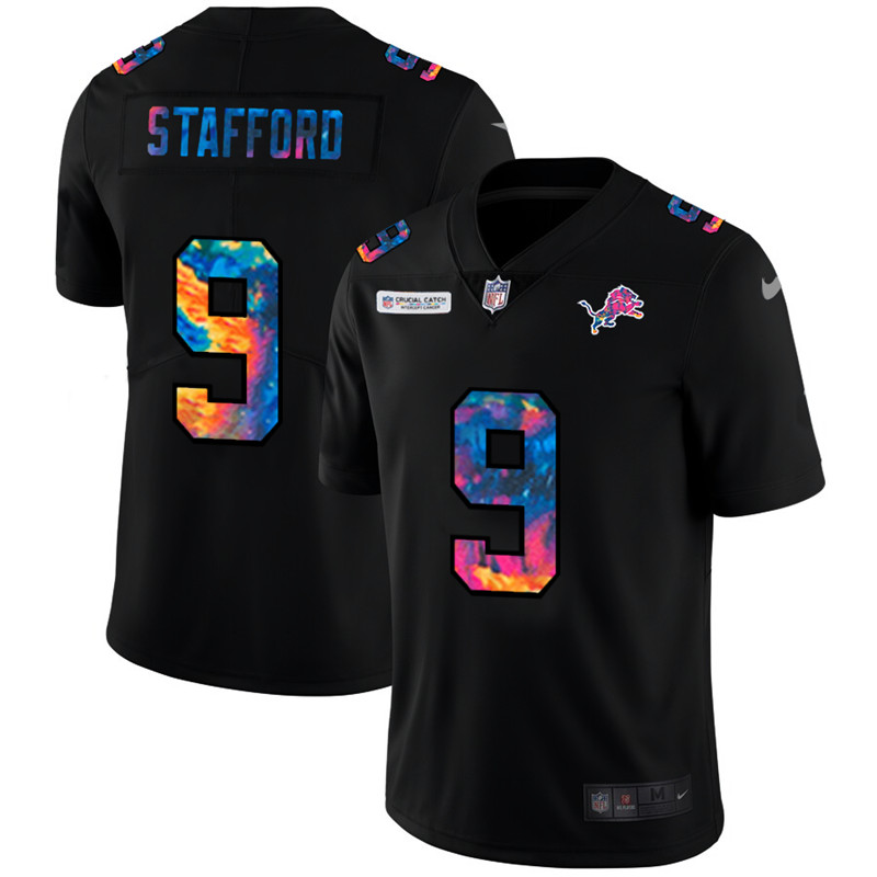 Nike Lions 9 Matthew Stafford Black Vapor Untouchable Fashion Limited Jersey