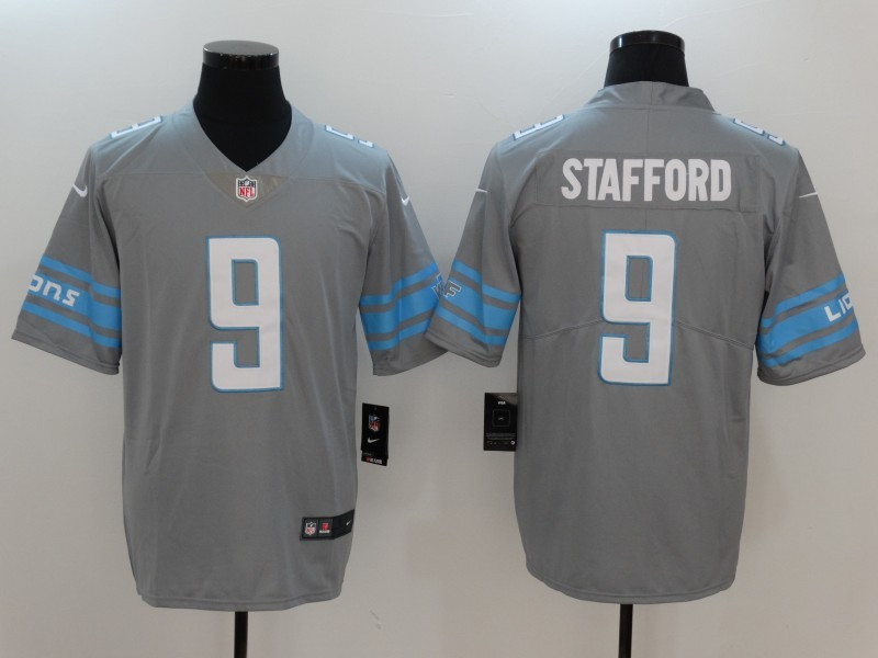  Lions 9 Matthew Stafford Gray Color Rush Limited Jersey