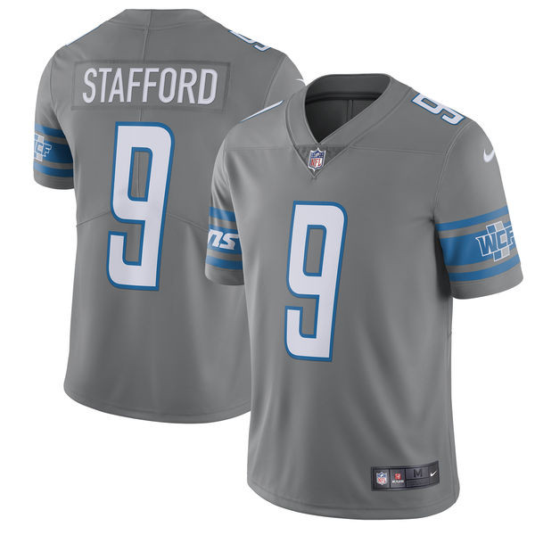  Lions 9 Matthew Stafford Gray Youth Vapor Untouchable Player Limited Jersey