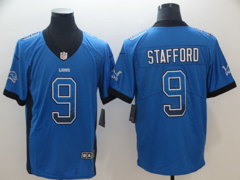  Lions 9 Matthew Stafford Royal Drift Fashion Limited Jersey