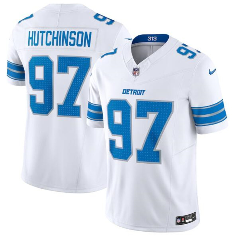 Nike Lions 97 Aidan Hutchinson White Vapor F.U.S.E. Limited Jersey